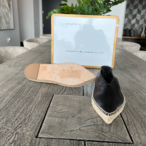 Celine made in Italy soft Italian leather 10M(40) pointed toe espadrilles flats - Picture 4 of 16